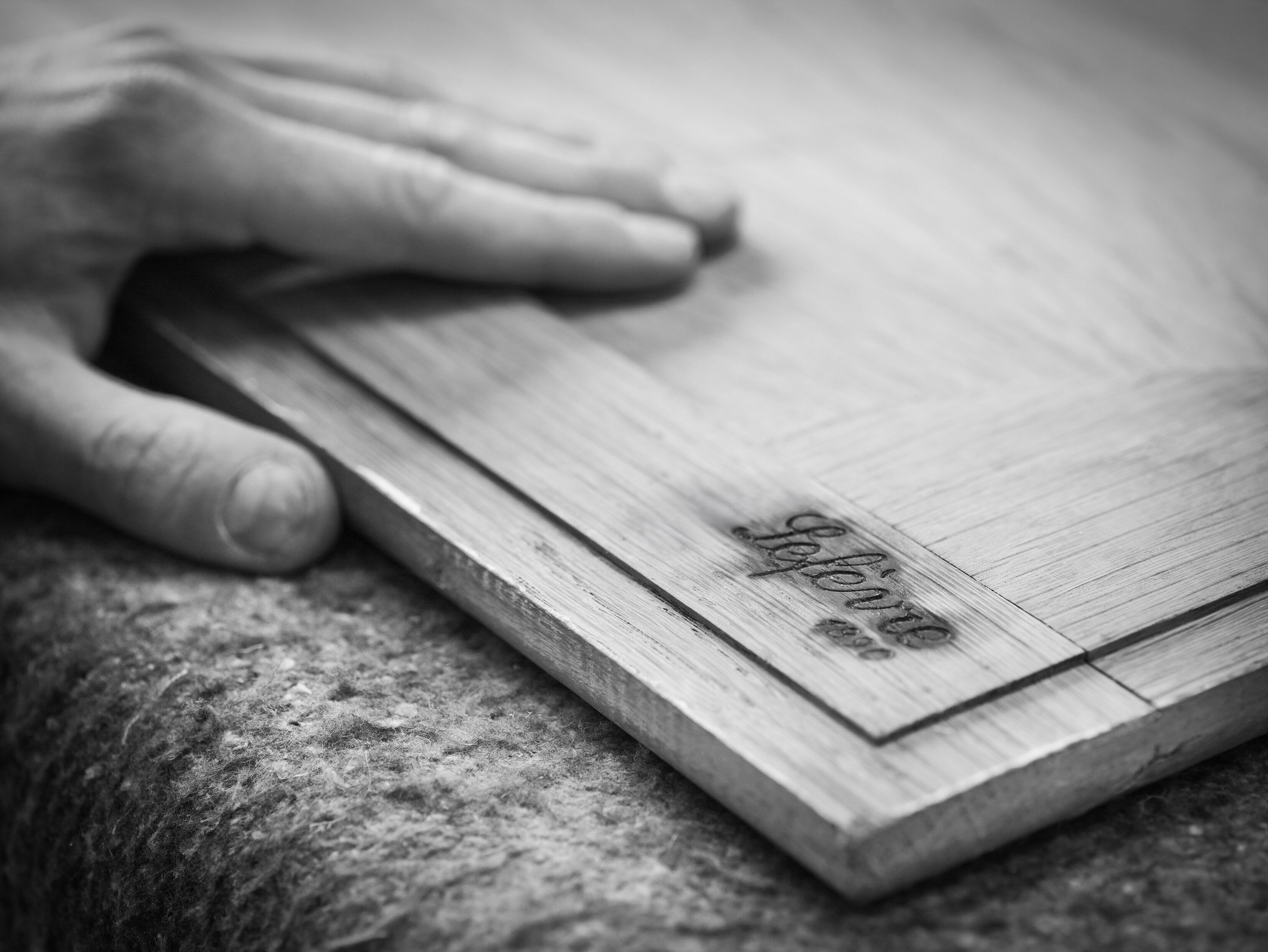 Showing the branding iron of Lefèvre Interiors on every panelling project