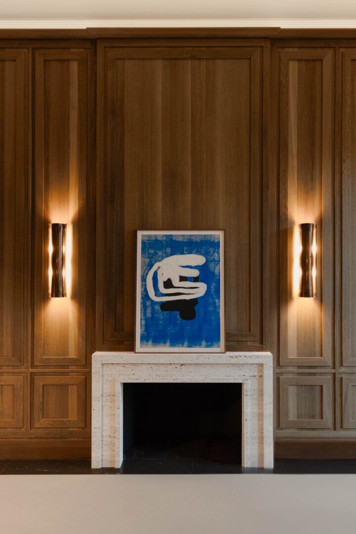 An example of Wood Paneling against Walls